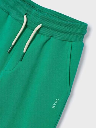 Mayoral Basic Cuffed Fleece Trousers for Boys Chlorophyl3