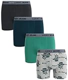 Lucky Brand Men’s Underwear – 4 Pack Casual Stretch Boxer Briefs (S-XL), Size Medium, Charcoal Grey/Print/Grey