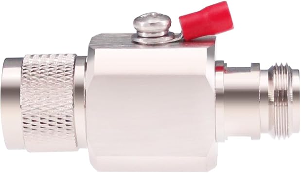 1pc Coaxial Lightning Arrestor N Lighting Protection Device N Male to Female Connector with 90V Gas Tube DC-3Ghz 50 Ohms(L18)