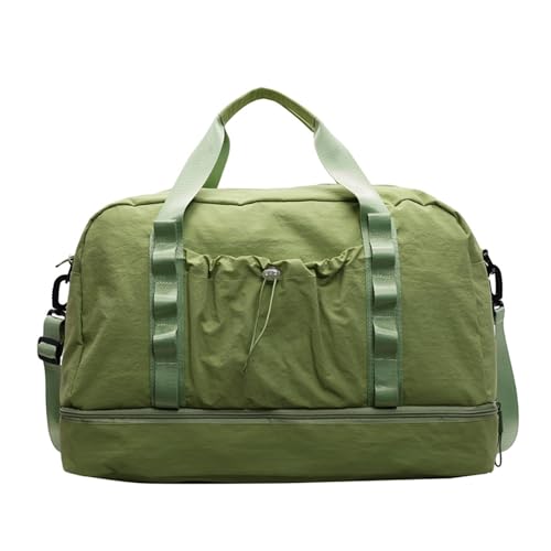 Waterproof Nylon Duffle Bag with Dry Wet Compartments Shoulder Crossbody Bags for Gym Travel and Outdoor Activities