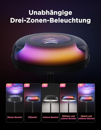 Govee Stehlampe Wohnzimmer Deckenfluter Wellenbeleuchtung,RGBICWW Stehlampe – Ansicht 5