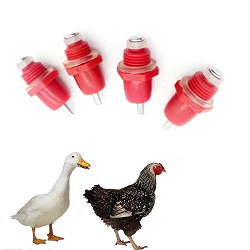 topbuyer Animal Feeder, Chicken Water Nipple Spring Type,Hen Poultry Drinker Automatic Dispenser