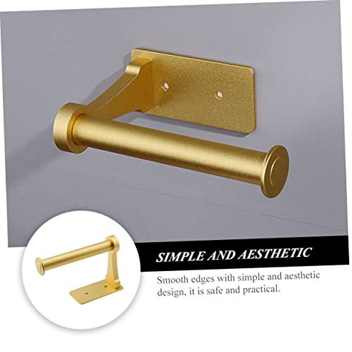 Golden Space - Soporte de papel higiénico de aluminio montado en la pared con dispensador de toallas de papel, juego de 5 piezas para toallas de mano y suministro de papel higiénico