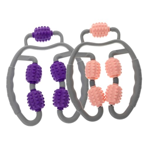 FOMIYES 2pcs Leg Massage Roller Forearm Massagers Leg Point Roller Massage Stick Roller Portable Muscle Roller Massaging Tools Abs Yoga Fitness Leg Clamp