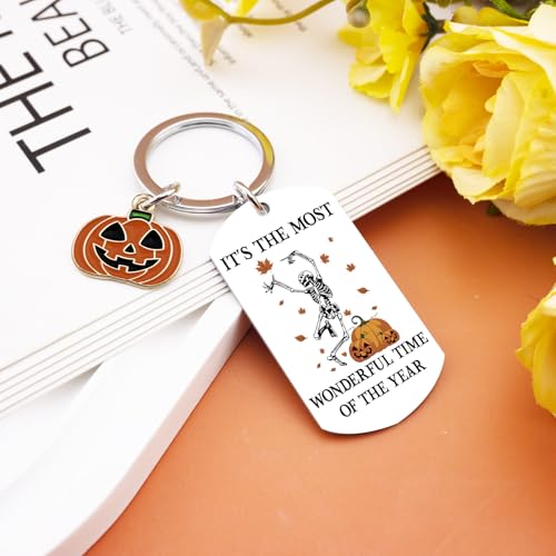 Halloween Gifts For Women Cute Pumpkin Keychain Gift For Teen Girls Boys Halloween Basket Ideas Gift Boo Basket Stuffers Cool Stuff Skull Gifts For Women - Image 4