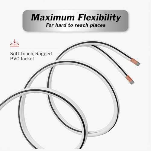 InstallGear 14 Gauge AWG Speaker Wire Cable - 30ft White, Outdoor & Automotive/Marine - Thumbnail 5