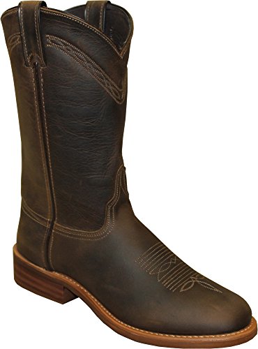 Abilene Men's Cowhide Leather Pull On Western Boot Broad Round Toe - 6732
