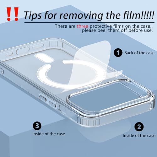 S. Tedazo for iPhone 17 Pro Case Compatible with Magsafe, Wireless Charging, Anti-Yellowing,MaterialsMilitary Shockproof Drop Protection, Transparent Cover for iPhone 17 Pro-Clear by S. Tedazo - Used condition - Image 2