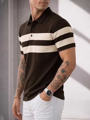 Image of Noble Monk Men's Regular Fit Polo Neck T-Shirt | Half Sleeve