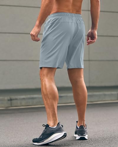 Image of G Gradual Men's Athletic Running Shorts with Zipper Pockets Quick Dry 7 inch / 5 inch / 9 inch Workout Gym Shorts for Basketball Hiking