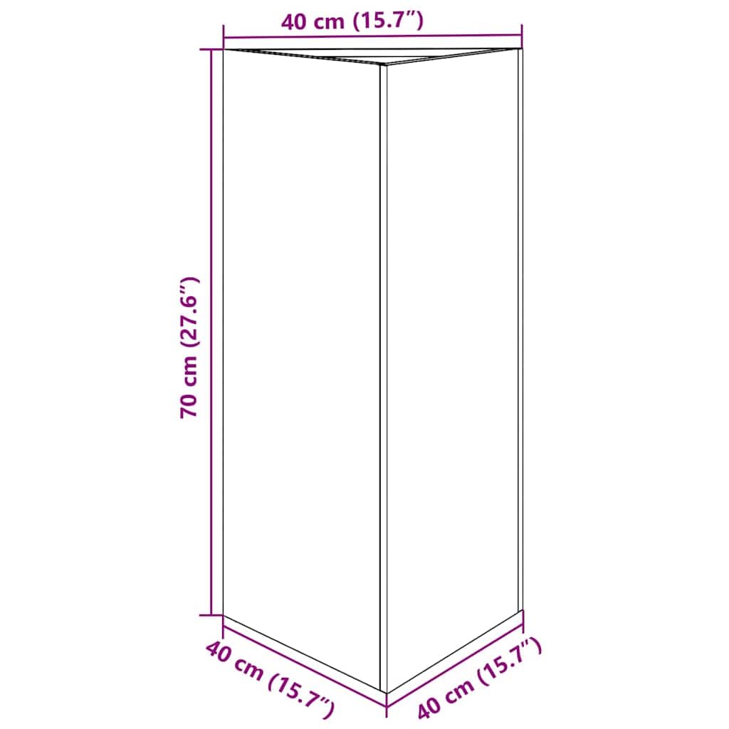 vidaXL Fioriera da Giardino Triangolare 40x34,5x75 cm Acciaio Zincato, fioriera, fioriera da Patio, Vaso Fiori da Esterni, fioriera da Esterno