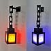 Pixelated Lantern Night Light, LED 16 Colors Changing Hanging Lantern Lamp from Minecraft - Rechargeable Wall Tabletop Night Lights for Gamer Boys Girls Man Bedroom Game Room Wall Decor, Gift