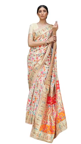 SGF11- Women's Kanjivaram Pure Soft Silk Handloom Saree Pure Gold...