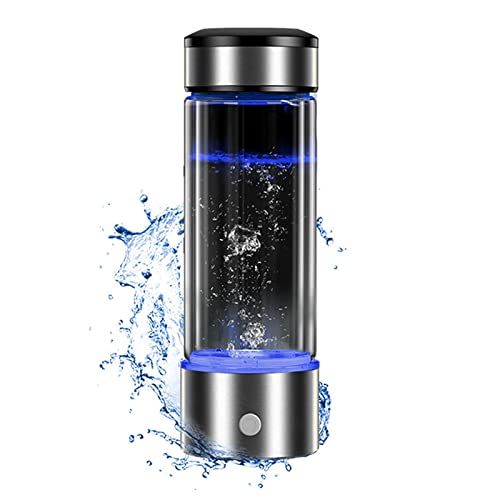 Generador Agua hidrógeno ionizador 430 ml máquina para Hacer Botellas Agua alcalina hidrógeno portátil Recargable por USB con tecnología SPE y PEM 3 Minutos Produce un Contenido hidrógeno hasta 800