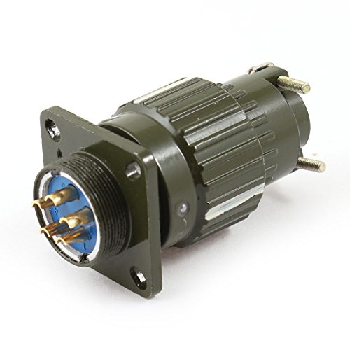 Conector metálico panel macho 5 pines 250V 15A miniatura 1