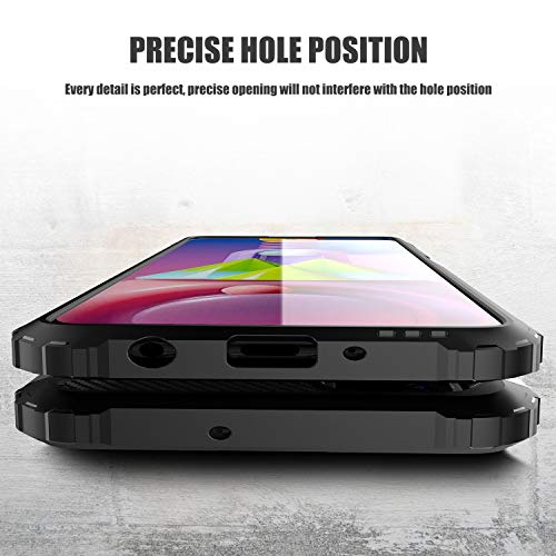 UKDANDANWEI Capa para Samsung Galaxy M51, Capa protetora híbrida robusta de camada dupla à prova de