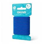 Okaei – OKAEI Gummikordel 4mm x 5m - Hochwertiges Gummiseil in Blau,