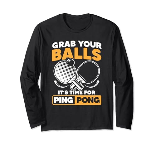 Prenez vos balles, c'est l'heure du ping-pong Funny Table Tennis Manche Longue