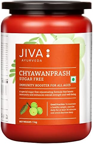 Jiva Sugar-Free Chyawanprash 1 Kg | Boosts Stamina, Immunity and Strength | Made with Traditional Ayurvedic Process (Pack Of 1)