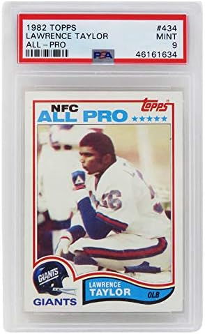 Lawrence Taylor (Giants) 1982 Topps Football #434 RC Rookie Card - PSA 9 MINT (E)
