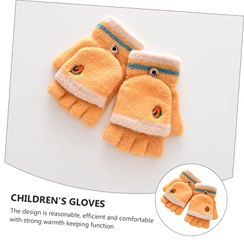 Cartoon Embroidered Boys and Girls Gloves Warm Winter Mittens for Boys Girls Random Style2