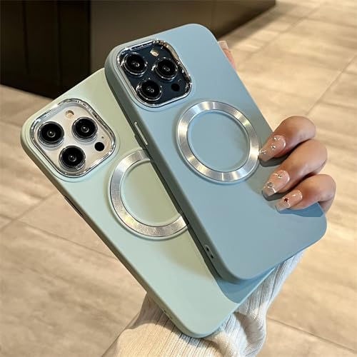 Coque iPhone 12 bleu ENILSA idéale pour recharge sans fil