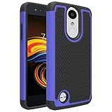 LG Aristo 2/LG Aristo 3/LG Tribute Empire/Tribute Dynasty/Phoenix 4/Rebel 4/Zone 4/Rebel 3 LTE/Risio 3/LG K8+ Plus/Phoenix 3/Fortune 2 Phone Case, OEAGO [Shockproof] Hybrid Dual Layer Case, Blue