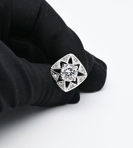 Faceted Transparent Crystal Cufflinks for Men In Gift Case Square Shape Gemstone Men's Cufflinks Jewelry for Wedding Party Business Birthday Anniversary Dress3