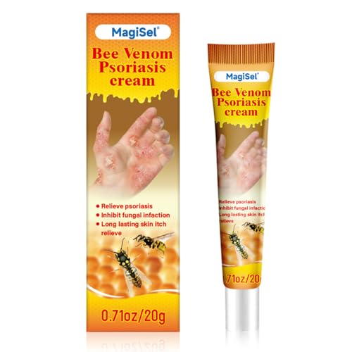 Crema Para La Psoriasis, Anti-Picazón, Probiótica para Psoriasis, 20g Veneno de Abeja Tratamiento Profesional, Para El Tratamiento De La, Adecuada Para Todos Los Tipos De Piel