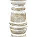 Stonebriar Decorative Worn White Wooden Pillar Candle Holder, Coastal Home Decor, Ocean Inspired Designs for Wedding Decorations, Parties, or Everyday Home, Large 8 Inch