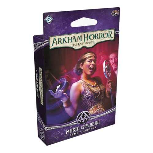 Asmodee Arkham Horror: Das Kartenspiel Marie Lambeau Ermittlerdeck-Erweiterung DE-Version kooperatives Expertenspiel für 1-4 Spieler ab 14 Jahren Kartenspiel mit 45-180 Minuten Spielzeit
