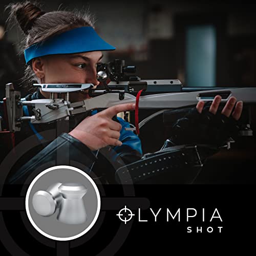 Olympia Shot Match Heavy Air Gun Pellets | .177 Caliber (4.5 Mm), 8.26 Gr | Flat Wadcutter Head For Competition Target Shooting | 500 Count #TOP3