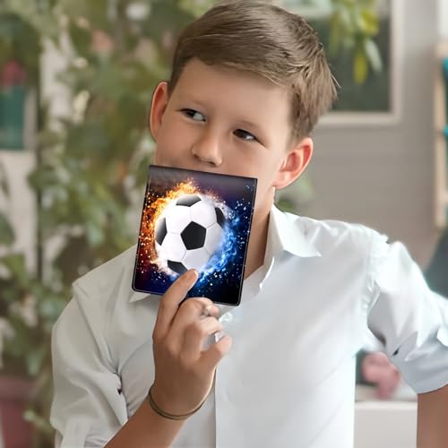 Image of Boys Wallet for Kids, Cool Kids Wallet for Boys Ages 8-10 9-12 11-15, Funny Soccer Leather Bifold Rfid Blocking, Coin Pocket Id Window for Teen Men Youth Guys Birthday Christmas Gifts