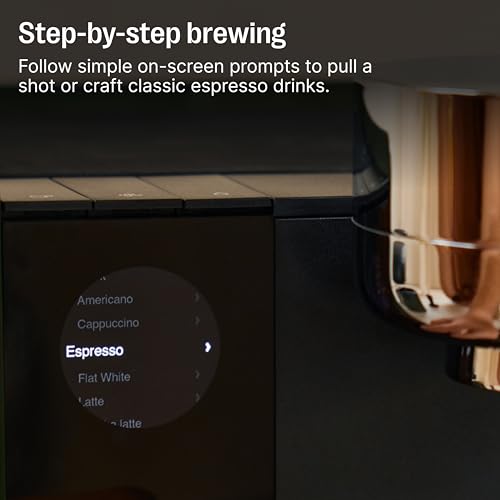 Image of Fellow Espresso Series 1 - Home Espresso Machine - Heats in Under 2 Minutes, Precise Temperature Control, Pressure Profiling, Built-In Guidance, Assisted Milk Steaming, Cherry Red w /Walnut