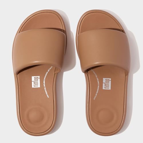 FitFlop Women's iQushion D-Luxe Padded Leather Slides Sandals2