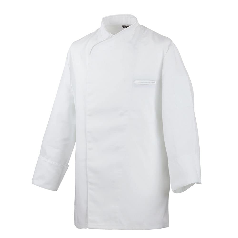 Exner 216 - Chaqueta de cocinero de manga larga con botones de presión, Blanco, XXXL