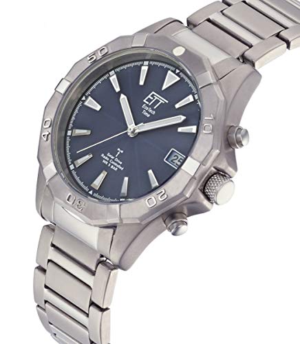Ett Funk, Solar Funkuhr EGT-11356-20M (Ø X H) 41Mm X 11Mm Titan, Titan (GebüRstet) Casemateria - 3