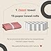 Zeppoli Classic 15 Pack 100% Natural Cotton Kitchen Towel Set, Reusable Wash Cloths, Absorbent Dish Towels, Machine Washable Hand Towels, Kitchen Essentials - 14' by 25' - Red Base