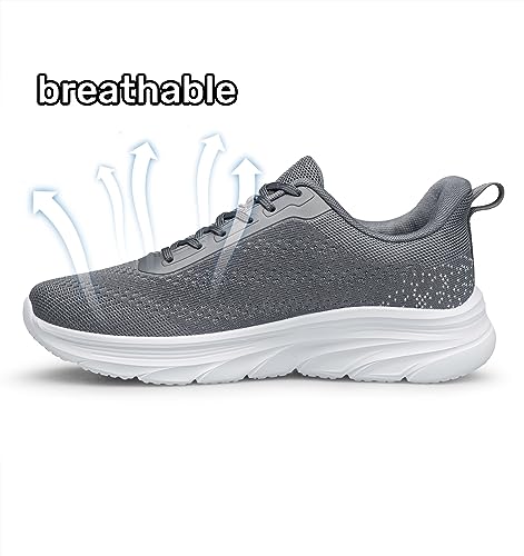 AFB Men's Walking Shoes Slip On Running Shoes Non Slip Lightweight Lace-Ups Mesh Gym Tennis Sneakers3