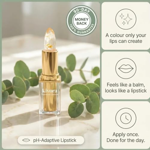 Kivora Lipstick, pH-Adaptive Hydrating Lip Color for Mature Lips