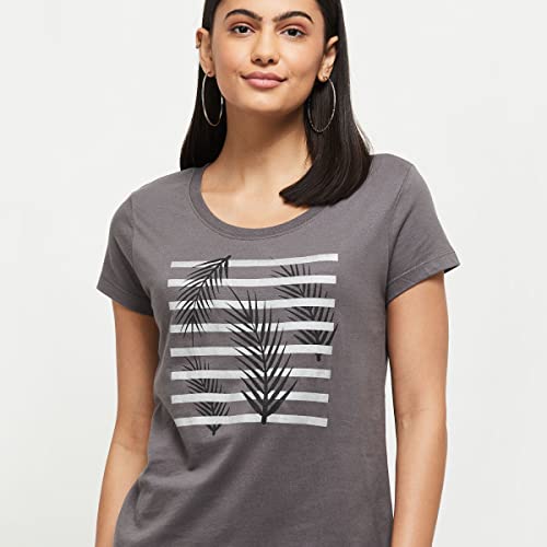 Image of Max Women's Cotton Printed Round Neck Regular Fit T-Shirt