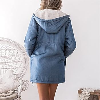 Womens lined denim coat Clearance