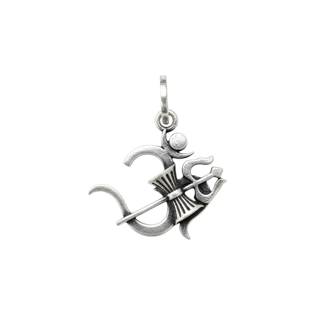 Azita 925 Sterling Silver Om Pendant for Men and Women | Om with shiv trishul| without chain| with Certificate of Authenti... - Review, Price and Buying Guide