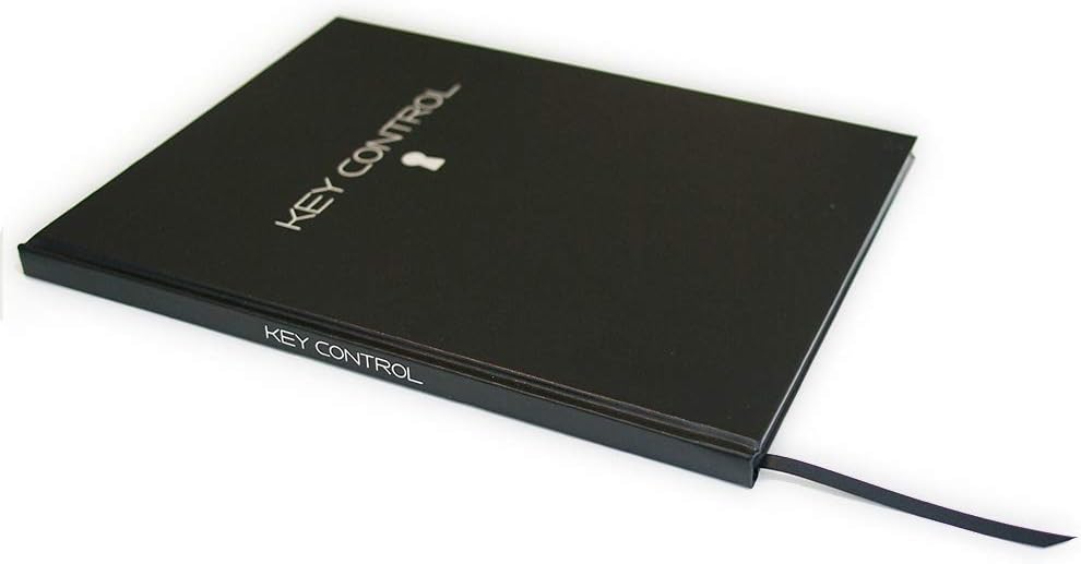 BookFactory Key Control Logbook/Journal/Keys Log Book - Black, 120 Pages, 8.5'' x 11'', Hardbound (Made in USA)