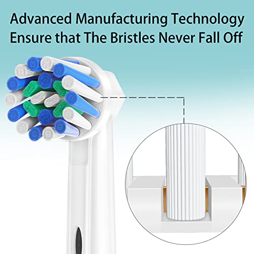 Aoremon Replacement Toothbrush Heads Compatible With Oral B Crossaction & Pro Gumcare Pro 500/1000/1500 Smart 1500/5000/3000/7000 Genius X/6000/7000/7500/8000,8 Pack #TOP4