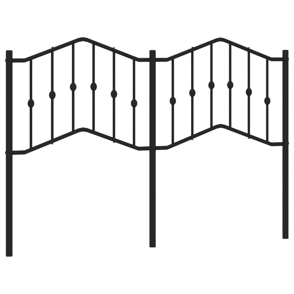 vidaXL Cabecero de Repuesto de Metal Negro 150 cm