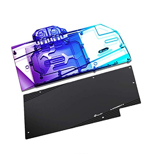 Bykski Copper GPU Water Cooling Block GPU Waterblock Graphics Card Water Cooling Block For XFX Radeon RX6900XT RX6800XT Speedster Merc 319 (5V ARGB RBW Aura Effect LED Lights GPU Block With Backplate)