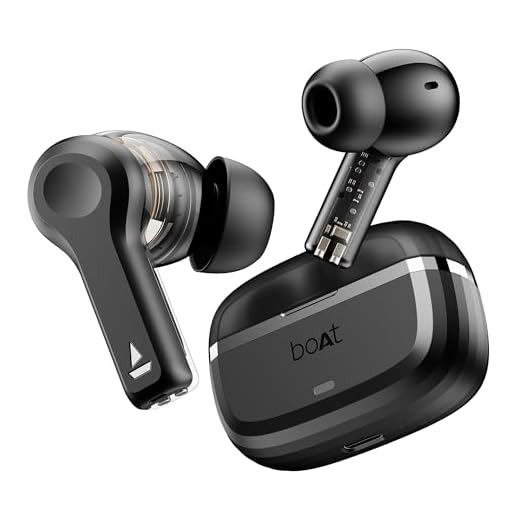 boAt Nirvana Space, 360º Spatial Audio, Active Noise Cancellation (~32dB), 100Hrs Battery,4Mics ENx, Fast Charge, v5.3 Bluetooth Earbuds, TWS Ear Buds Wireless Earphones with mic (Cosmic Black)