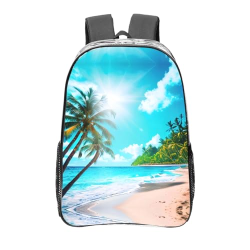 Sac à dos transparent avec poches de rangement et bretelles ajustables noir