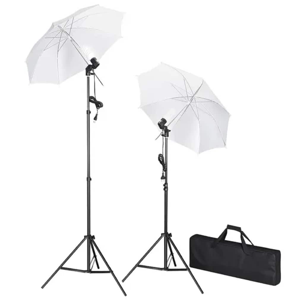 Kit di studio fotografico con lampade, piedi e ombrelli 5500 K